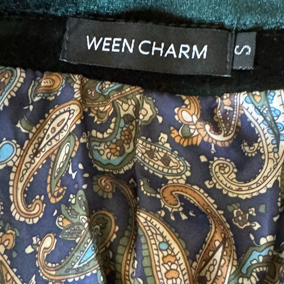 Emerald green Velvet Blazer single breasted formal Wedding Prom Christmas 40R - Picture 11 of 12